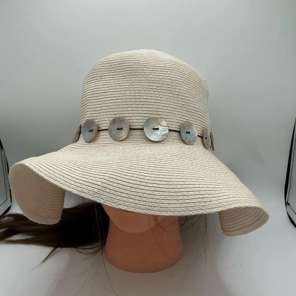Flora Bella Sun Hat with Shell Accents